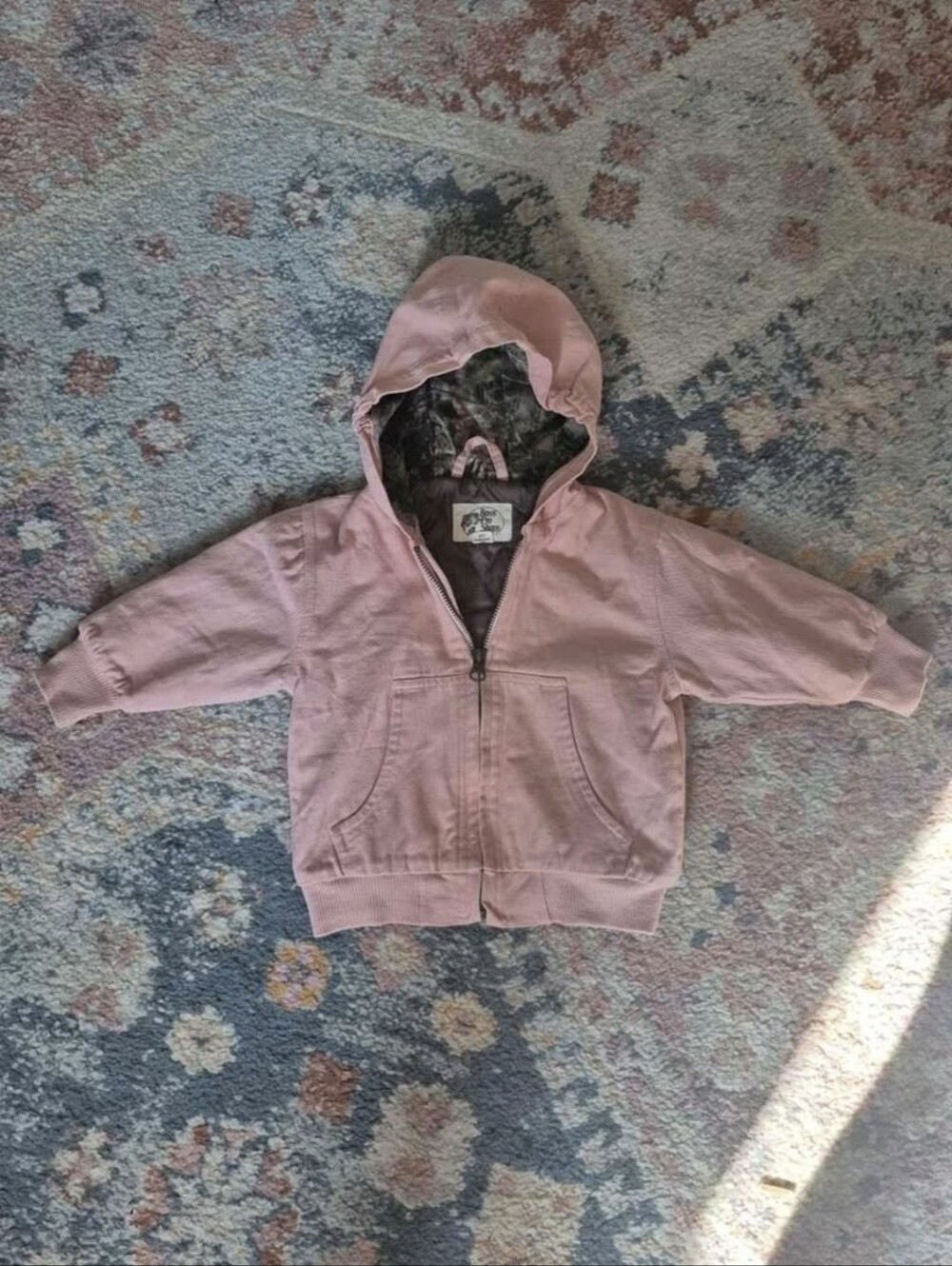 Pink Hooded Zip Jacket